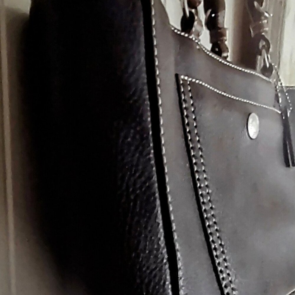 Coach ChelseaY2K Brown Leather Shoulder Tote Bag - Picture 3 of 6